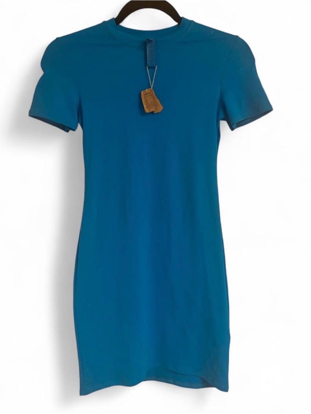 SKIMS Blue Bodycon Short-Sleeve One-Piece Dress